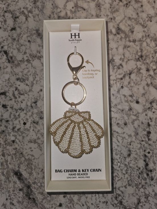 Haute Hippie Accessories - Haute Hippie Beaded Seashell Bag Charm Keychain ⛵️ NWT